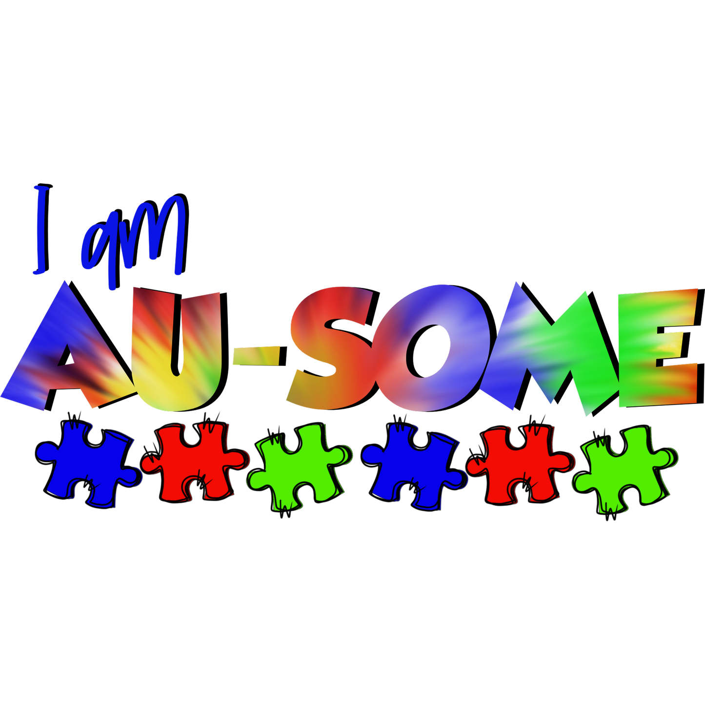 I Am AU-SOME Autism Awareness Puzzle Pieces T-Shirt