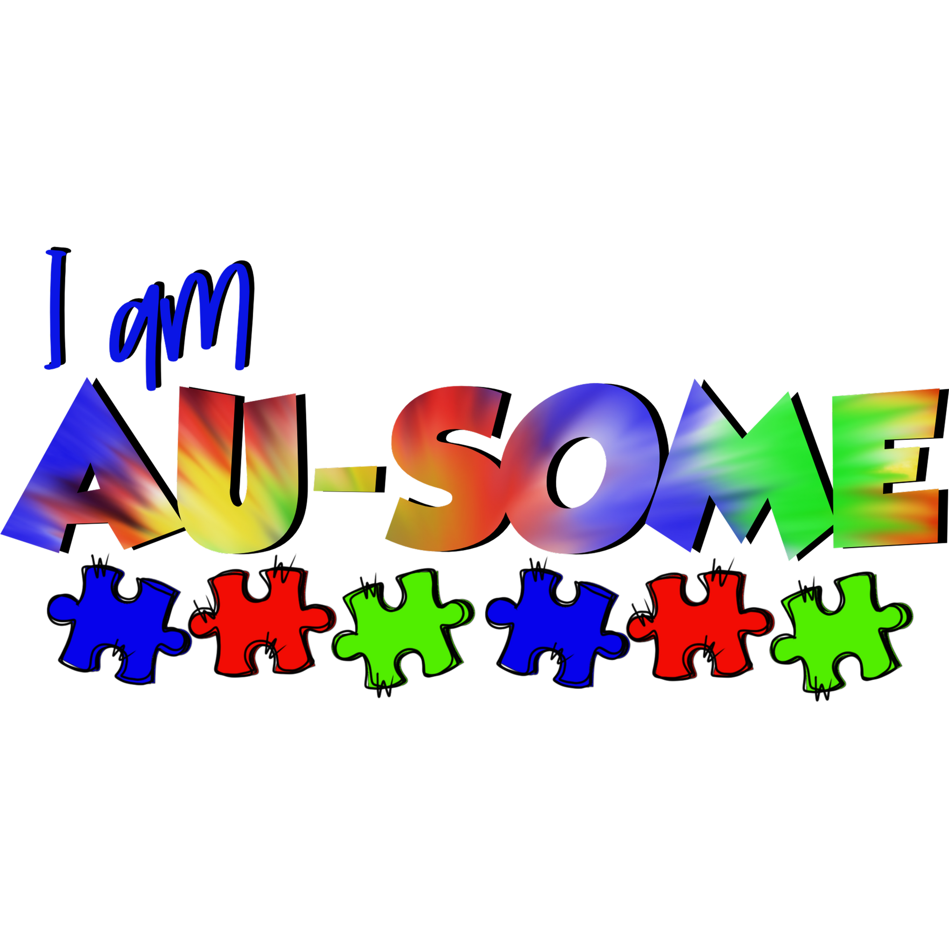 I Am AU-SOME Autism Awareness Puzzle Pieces T-Shirt