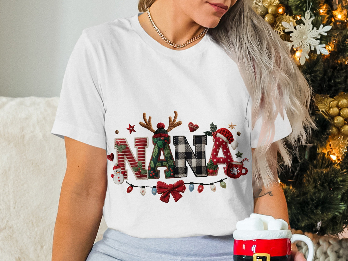 Festive Nana in Christmas Season Graphic Shirt