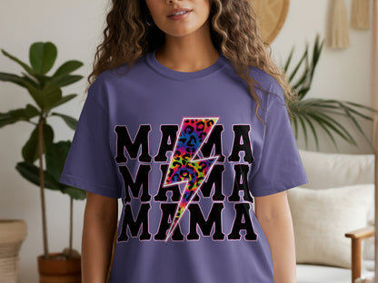 Trendy Lightning Bolt Mama Graphic Tee