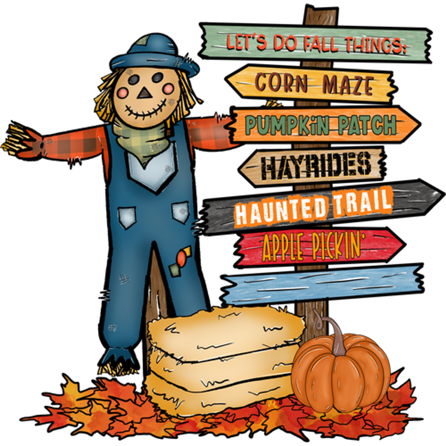 Let's Do Fall Things Scarecrow Sign product