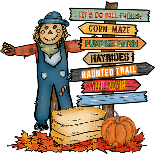 Let's Do Fall Things Scarecrow Sign product