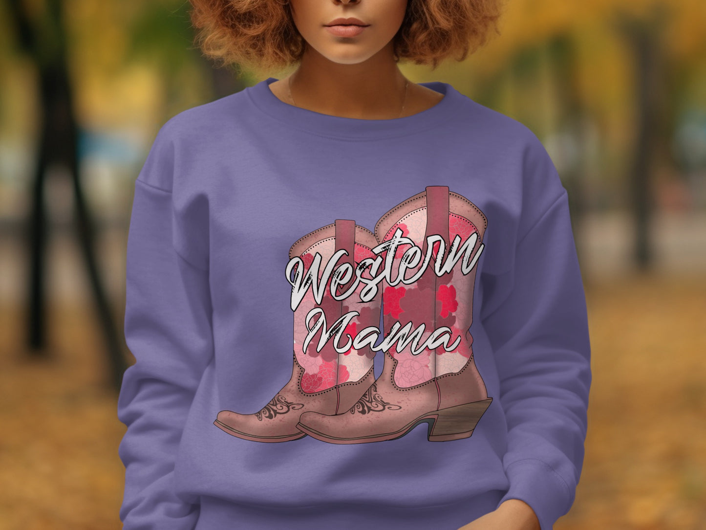Stylish Western Mama Boots Graphic Sweatshirt product
