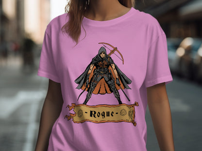 Stylish Pink T-Shirt with Bold Rogue Design