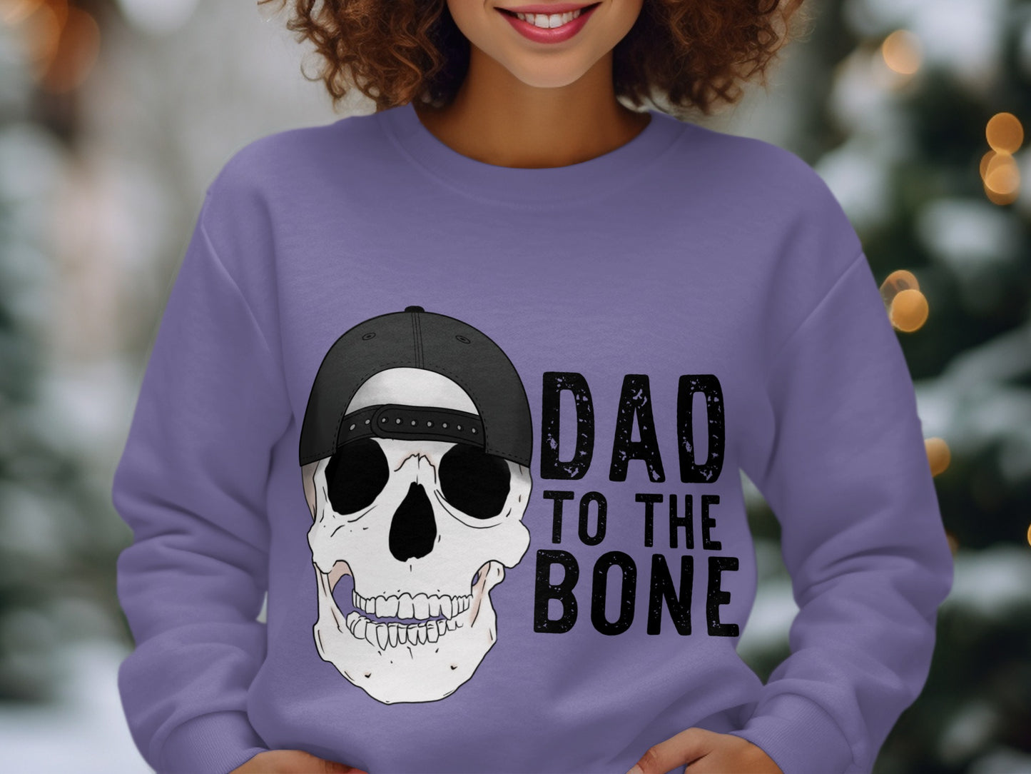 Dad to the Bone Skull Graphic Long Sleeve Shirt