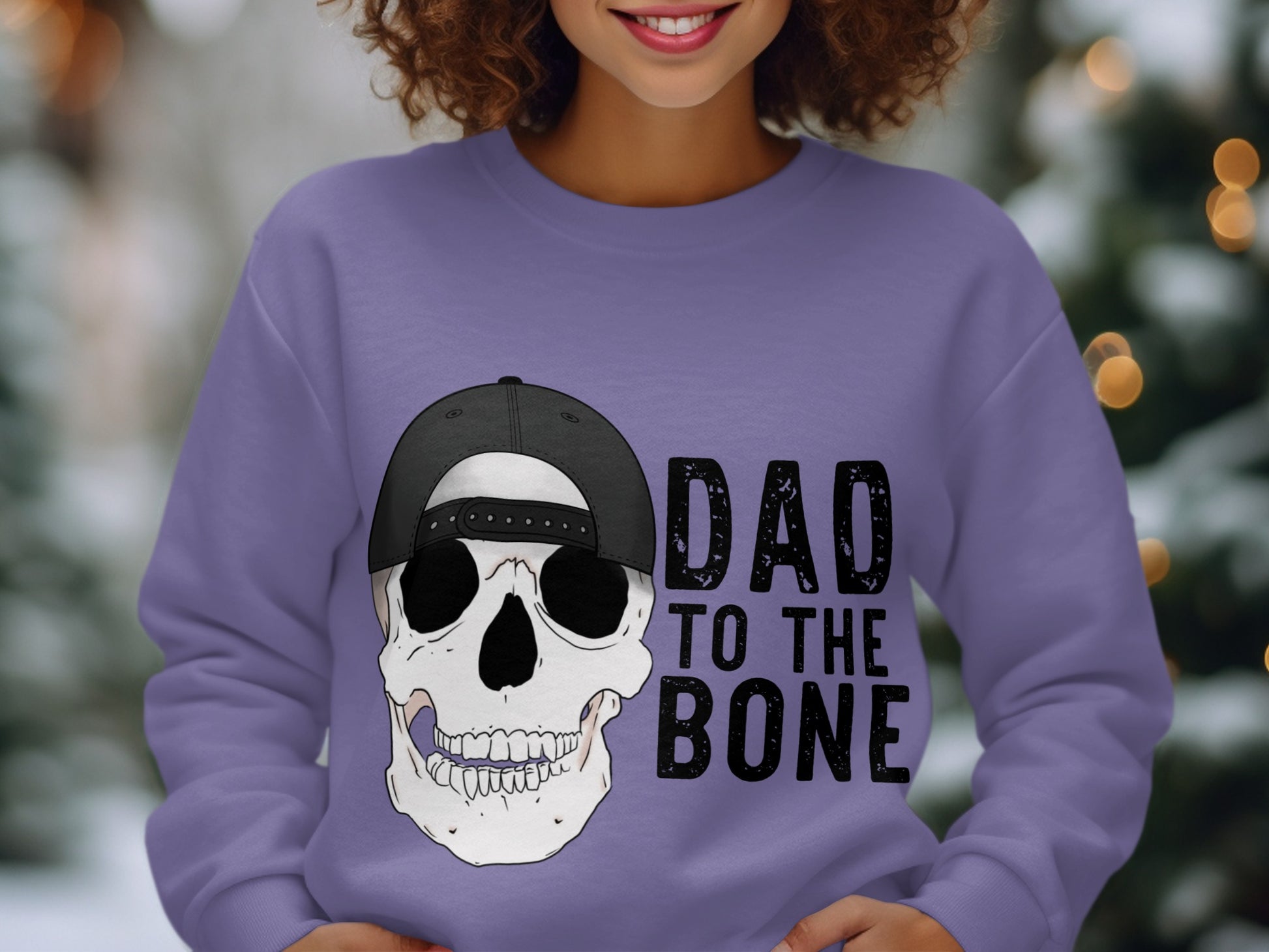 Dad to the Bone Skull Graphic Long Sleeve Shirt