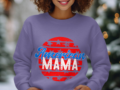 American Mama Patriotic Graphic Sweatshirt