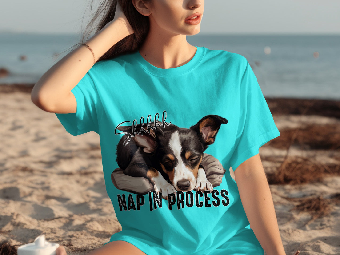 Shhhhh Nap in Process Adorable Sleepy Puppy shirt