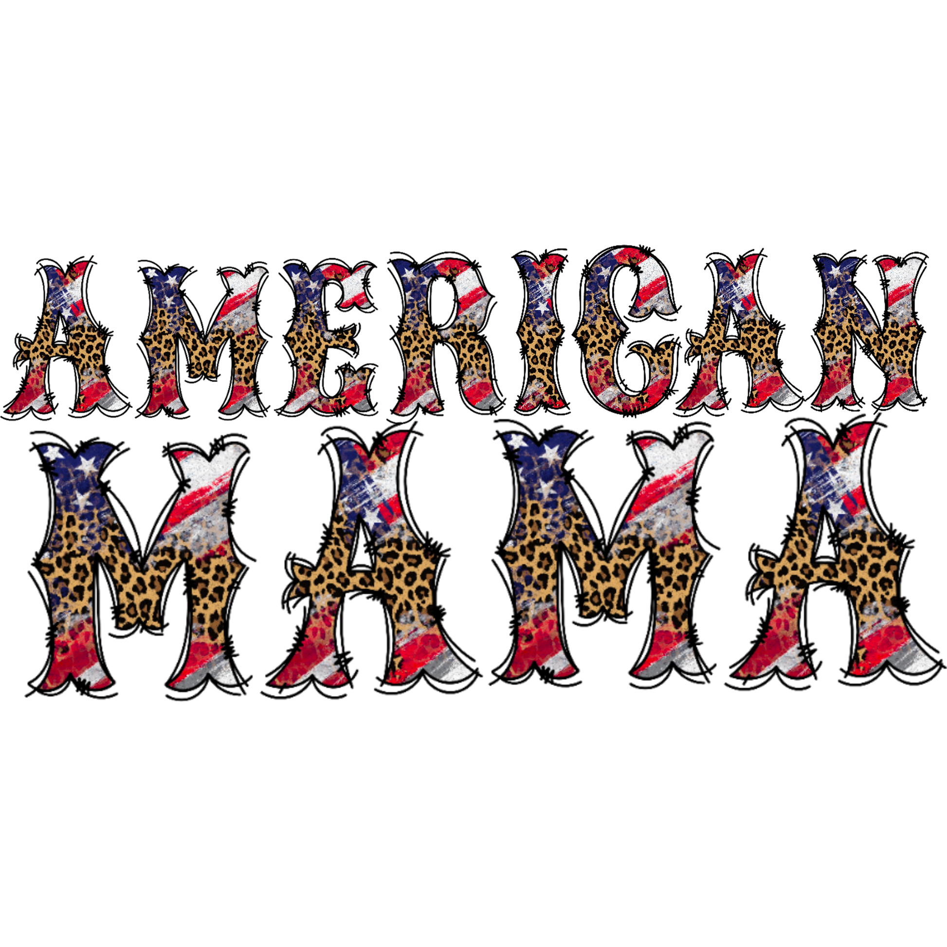 American Mama Patriotic Leopard Print Graphic Shirt