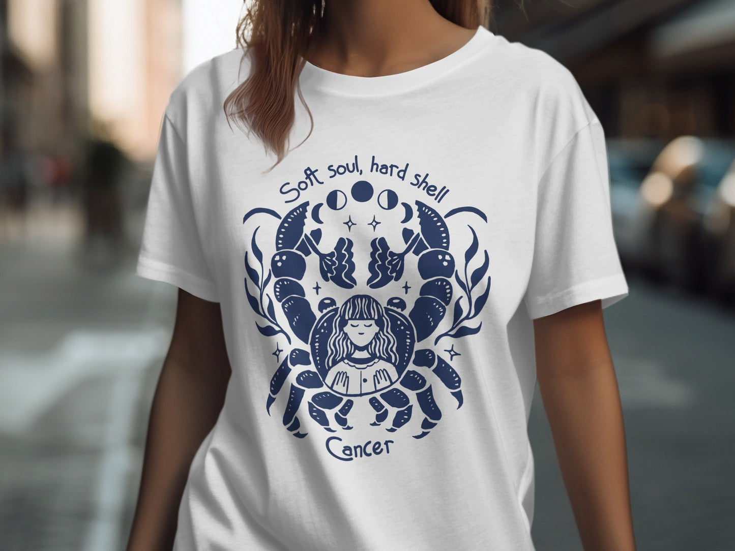 Soft Soul Hard Shell Cancer Zodiac T-Shirt