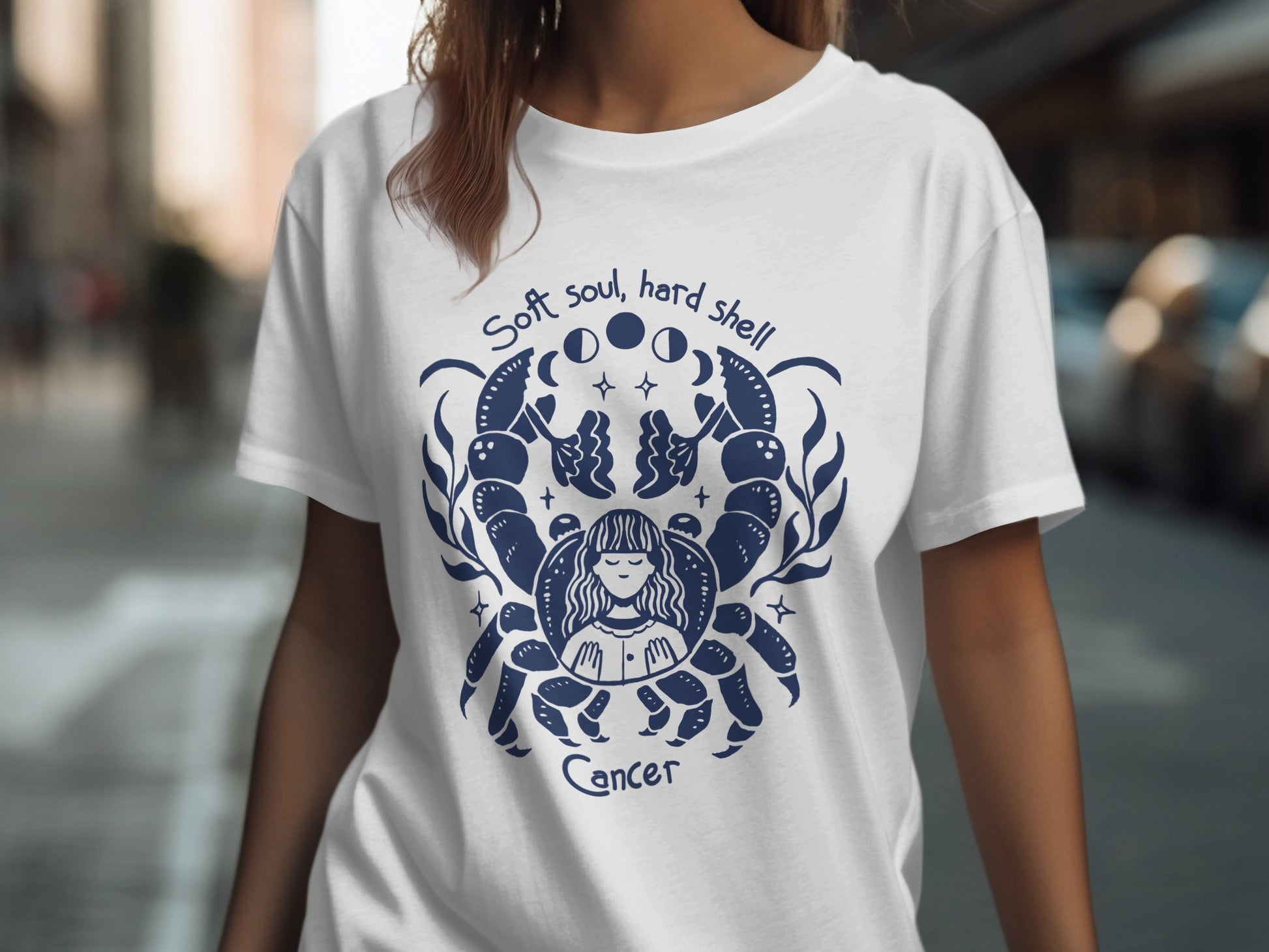 Soft Soul Hard Shell Cancer Zodiac T-Shirt