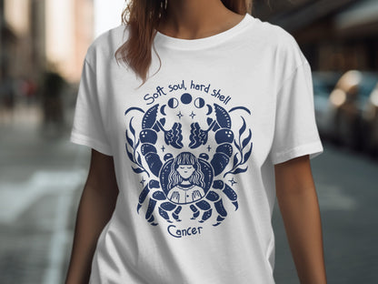 Soft Soul Hard Shell Cancer Zodiac T-Shirt