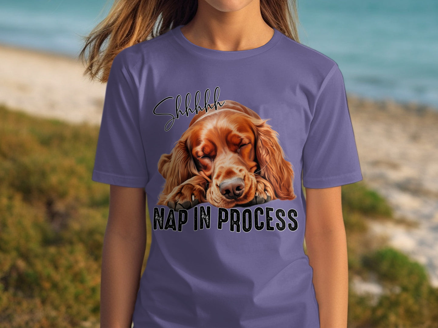 Shhh Nap In Process Cute Sleeping Dog Design Shirt