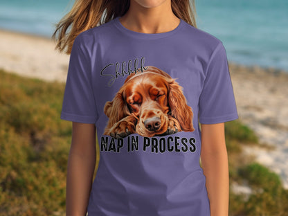 Shhh Nap In Process Cute Sleeping Dog Design Shirt
