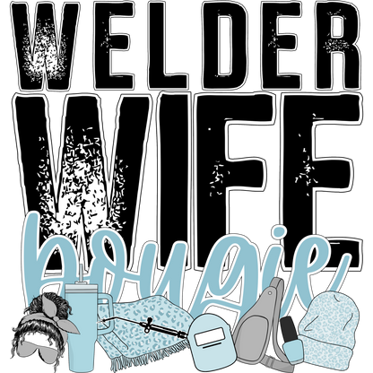 Welder Wife Bougie Illustrated Design Sticker