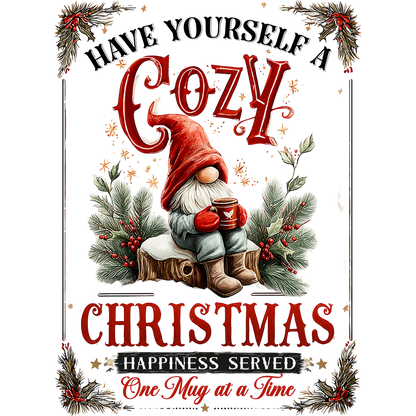 Have Yourself A Cozy Christmas Happiness Served Print