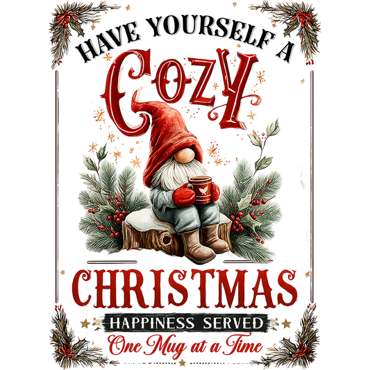 Have Yourself A Cozy Christmas Happiness Served Print
