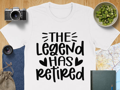 The Legend Has Retired Graphic Tee Shirt Product