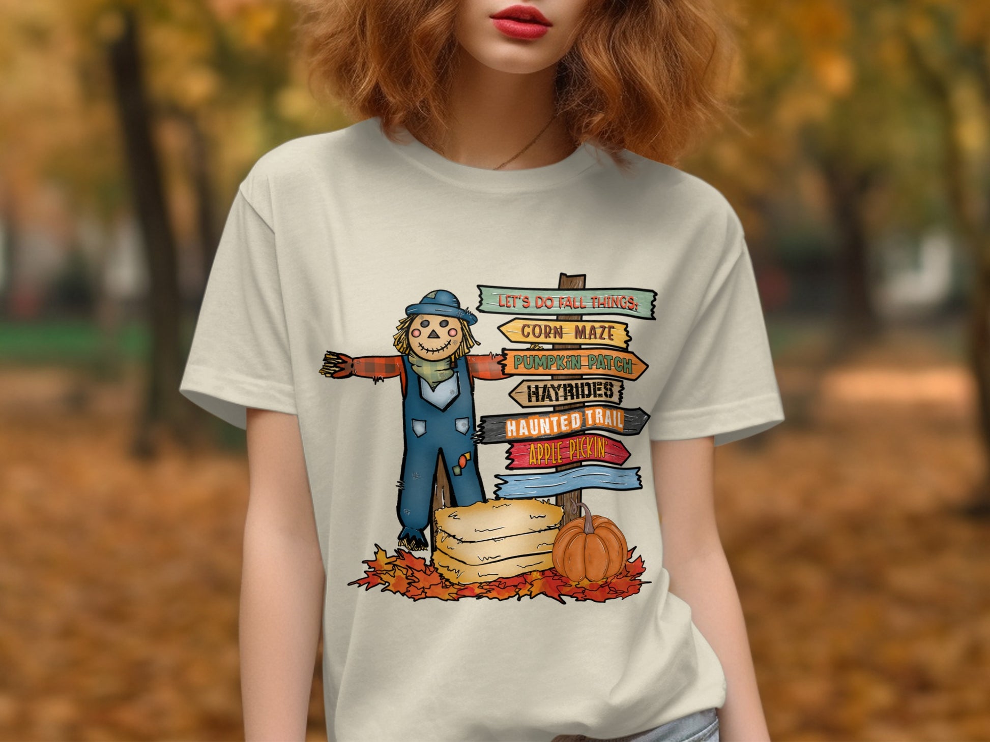 Fall Season Scarecrow Design T-shirt product