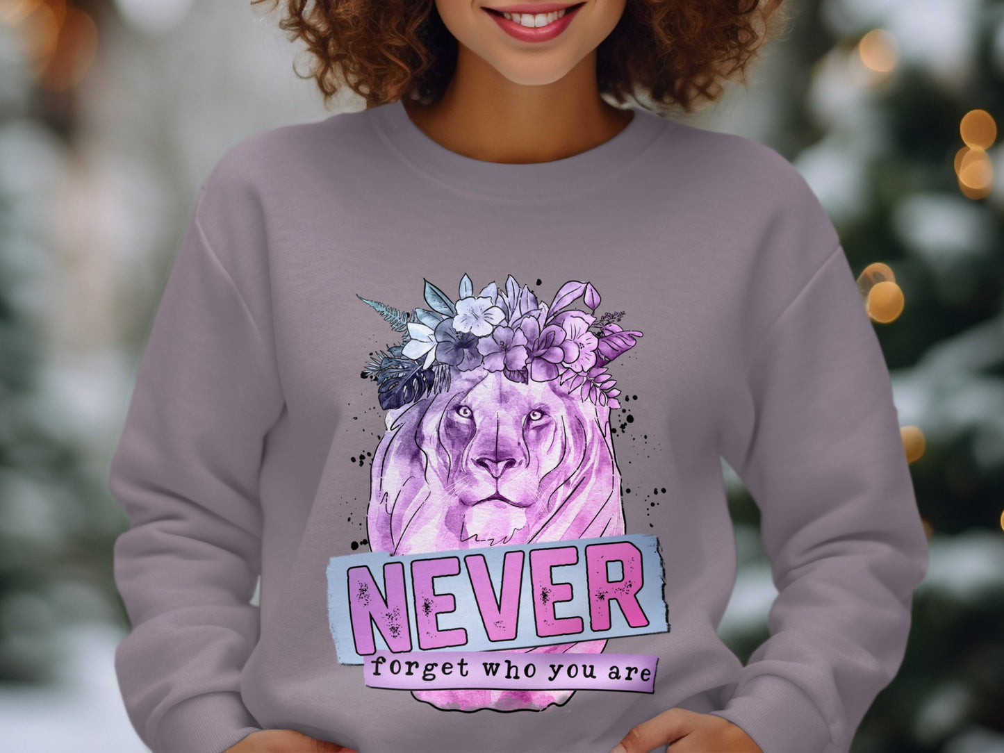 Never Forget Who You Are Graphic Sweatshirt