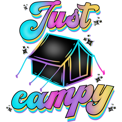 Just Campy Tent Design with Colorful Details