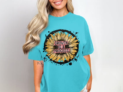 Growth is a Process Sunflower Graphic T-Shirt