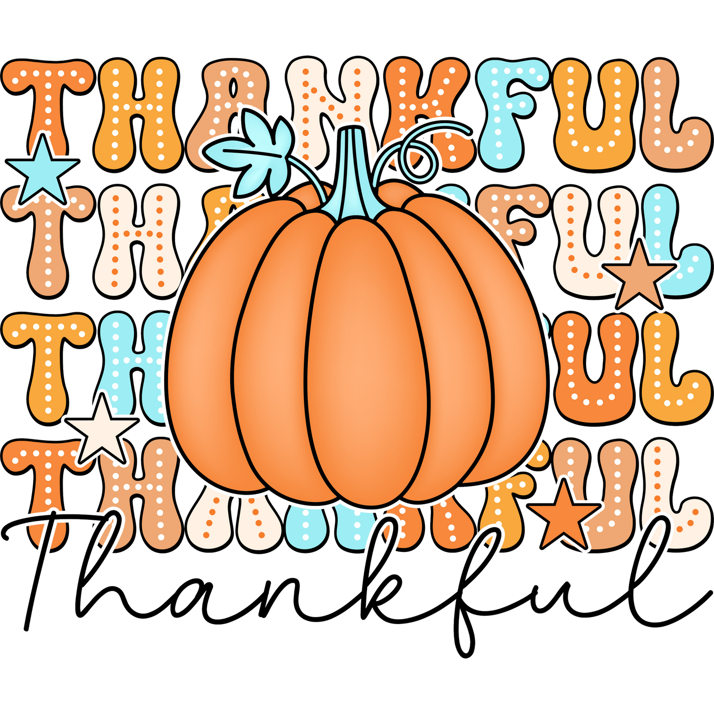 Thankful Thanksgiving Pumpkin Themed Design