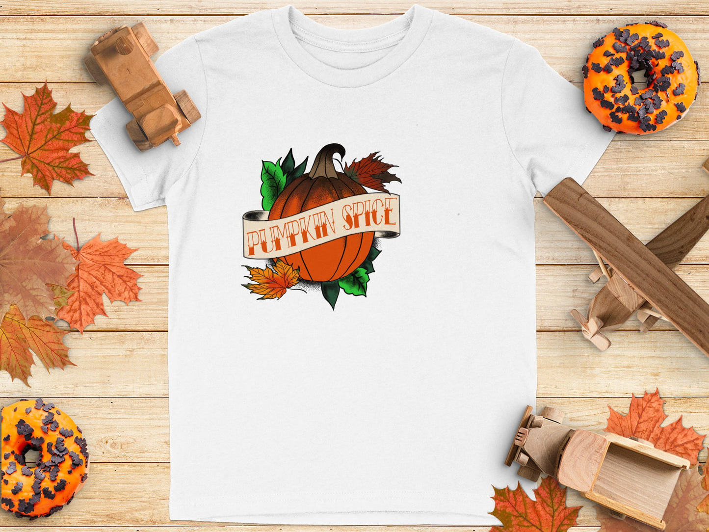Pumpkin Spice Autumn Themed T-Shirt Product