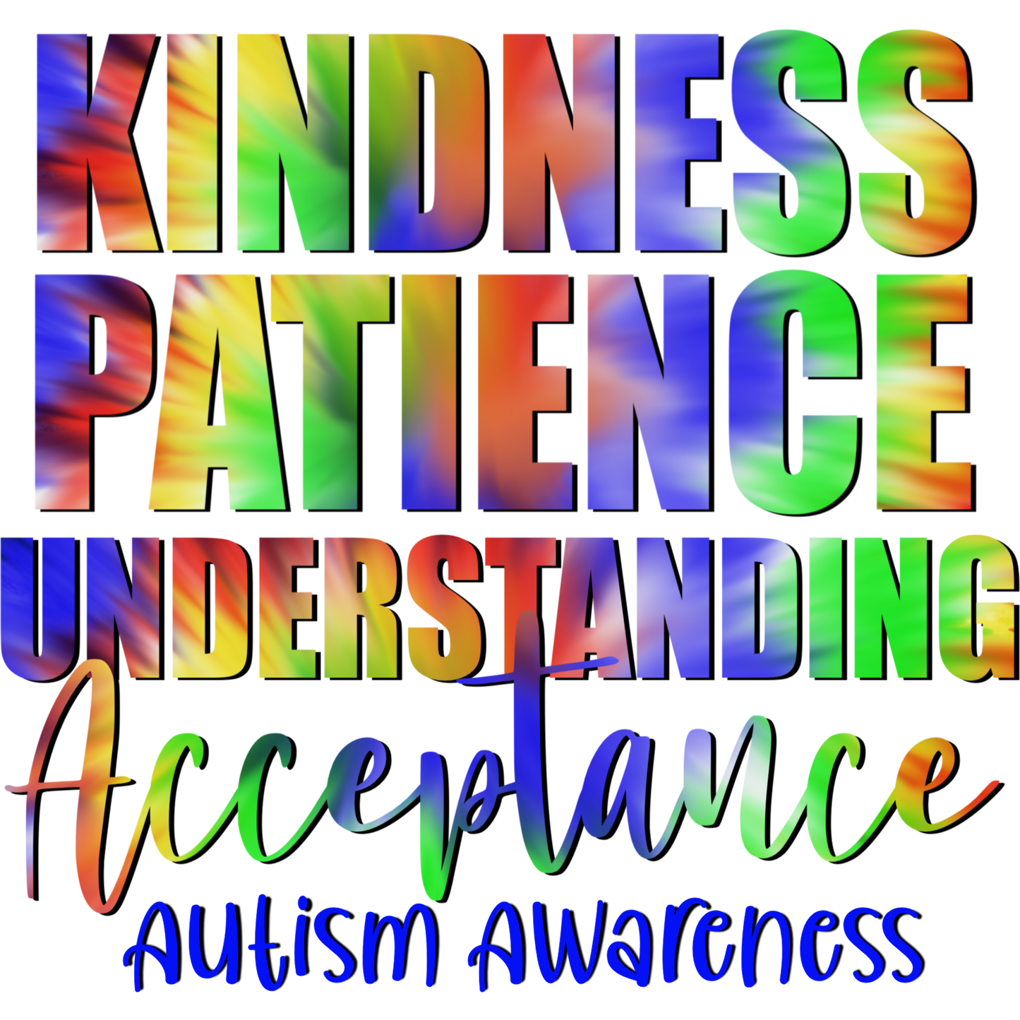 Kindness Patience Understanding Autism Awareness Apparel