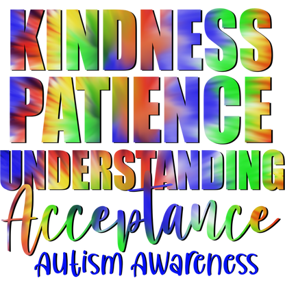 Kindness Patience Understanding Autism Awareness Apparel
