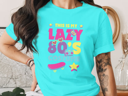 This Is My Lazy 80's Costume T-shirt Fun Retro Shirt