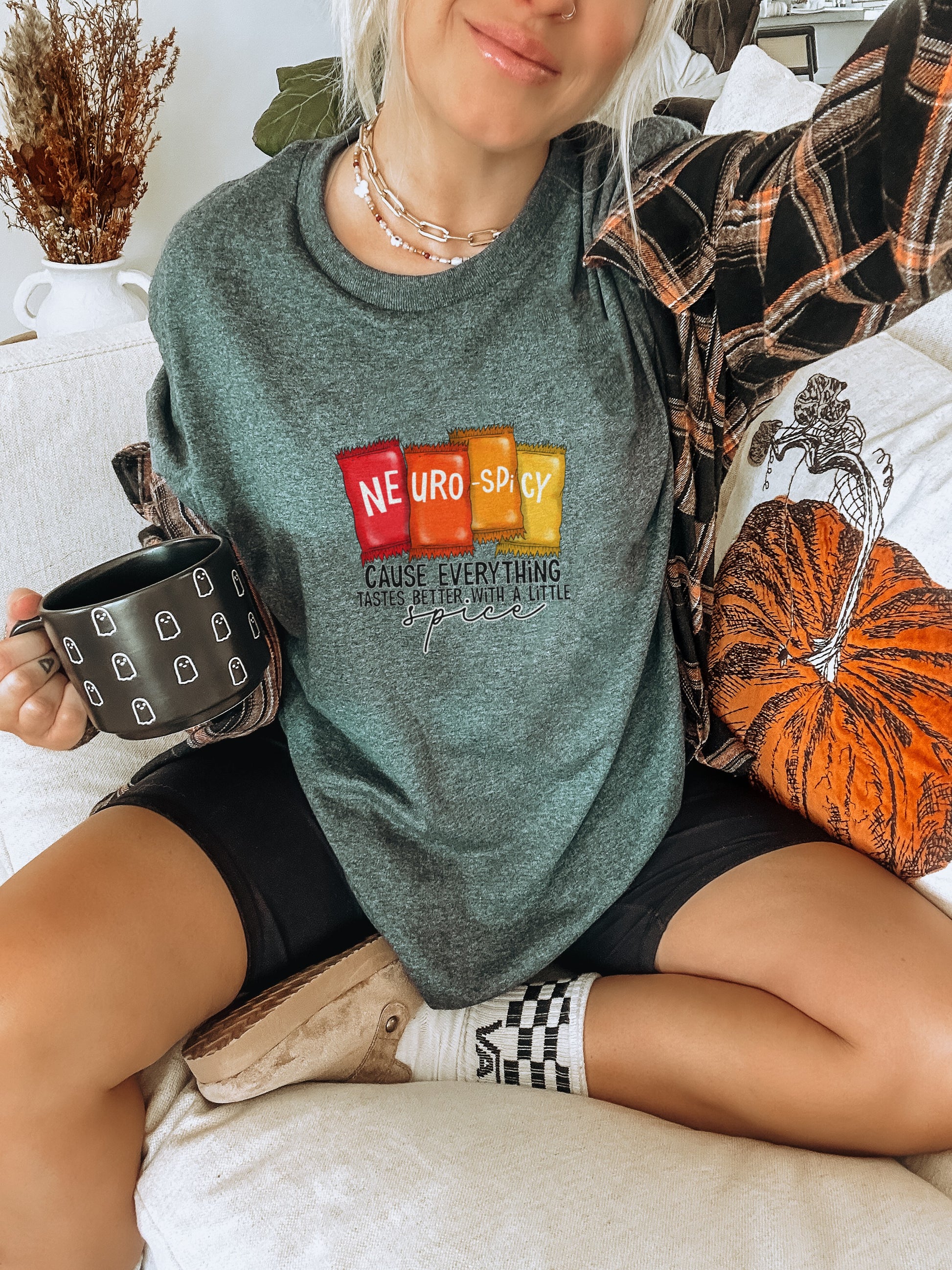 Spicy Graphic Tee with Flavor Quote Perfect for Casual Days