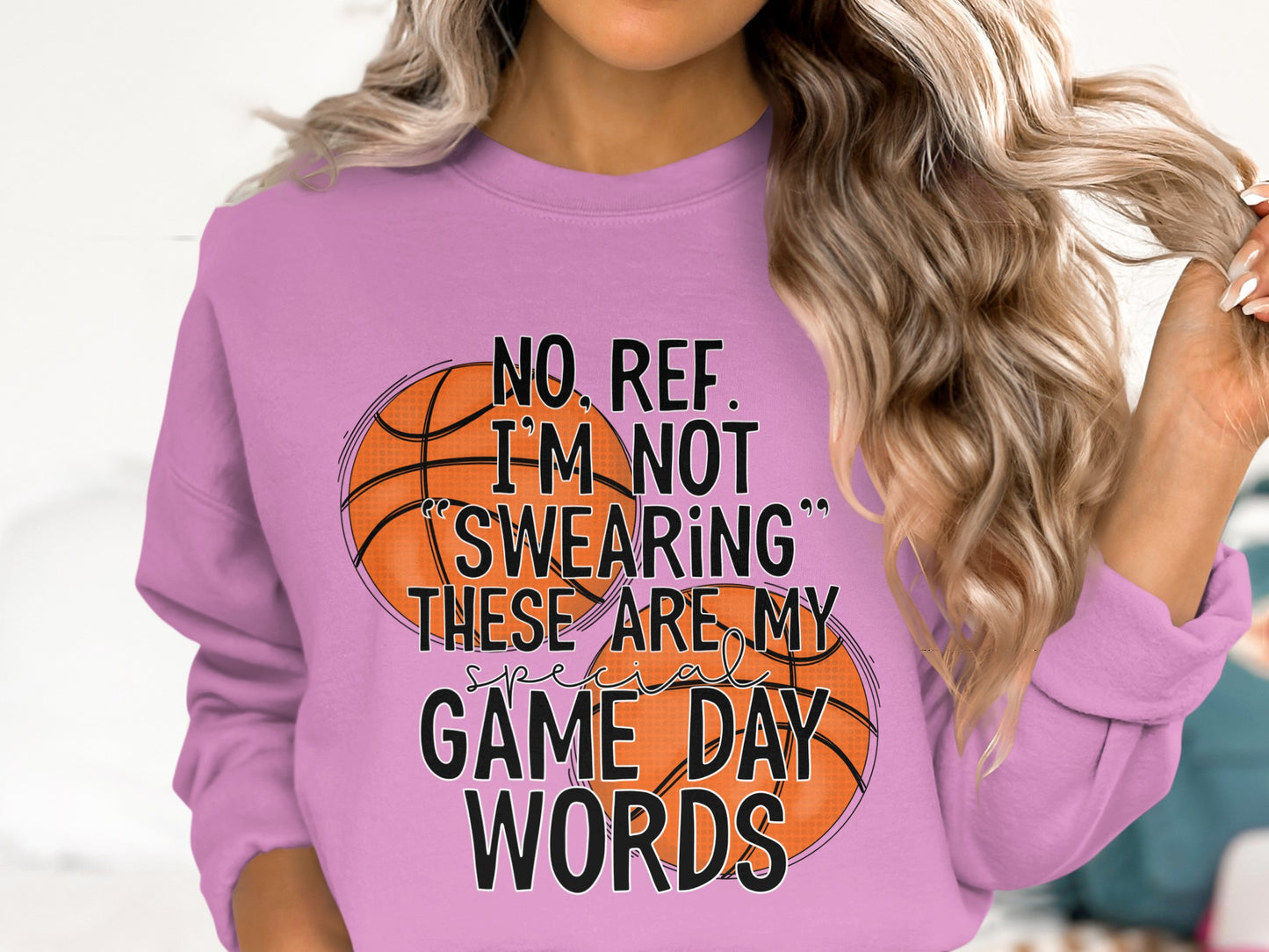 Funny Basketball Lover Game Day Words Sweatshirt