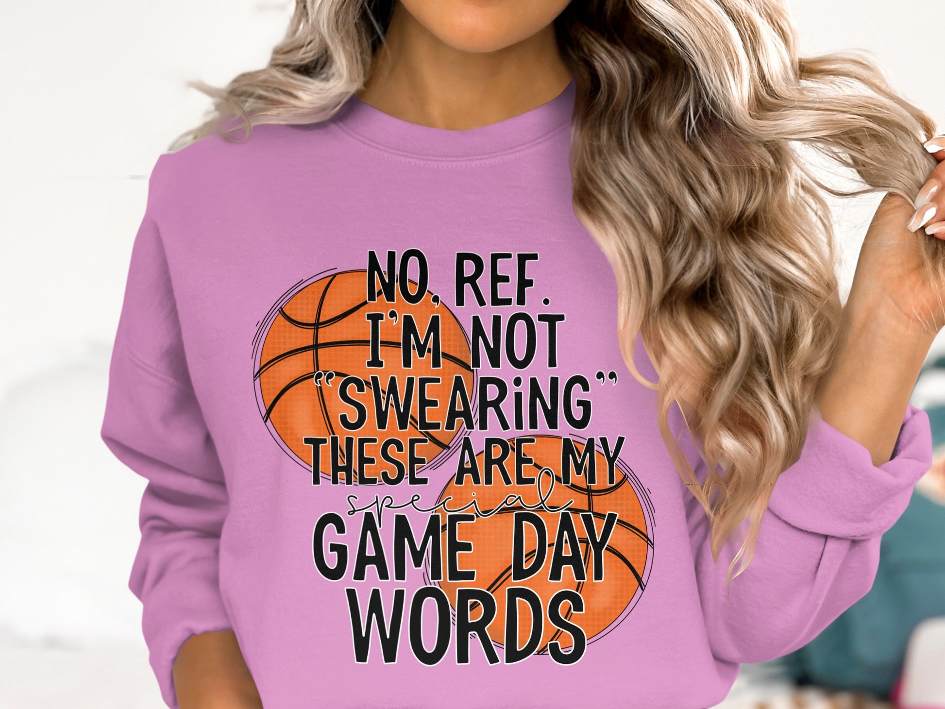 Funny Basketball Lover Game Day Words Sweatshirt