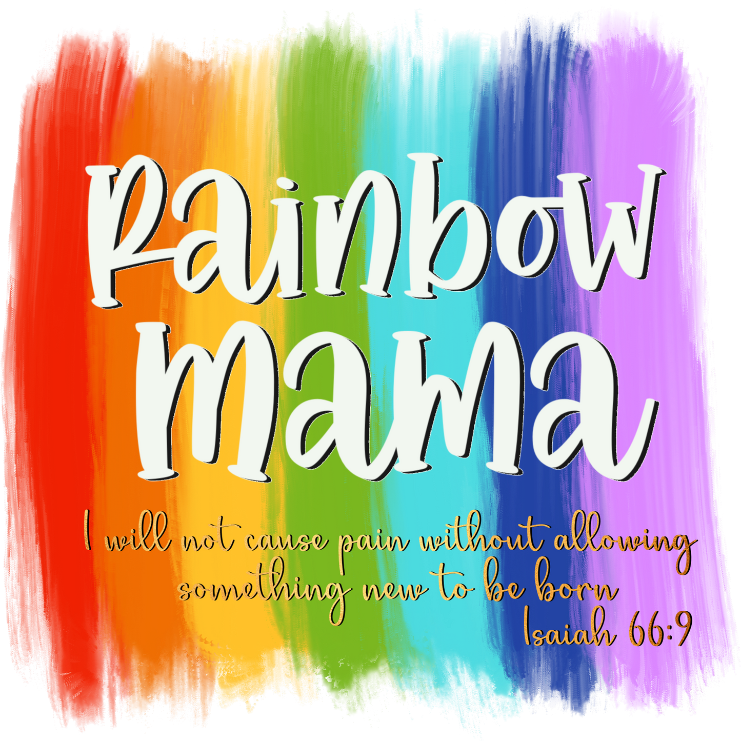 Rainbow Mama Inspirational Quote Wall Art Decor