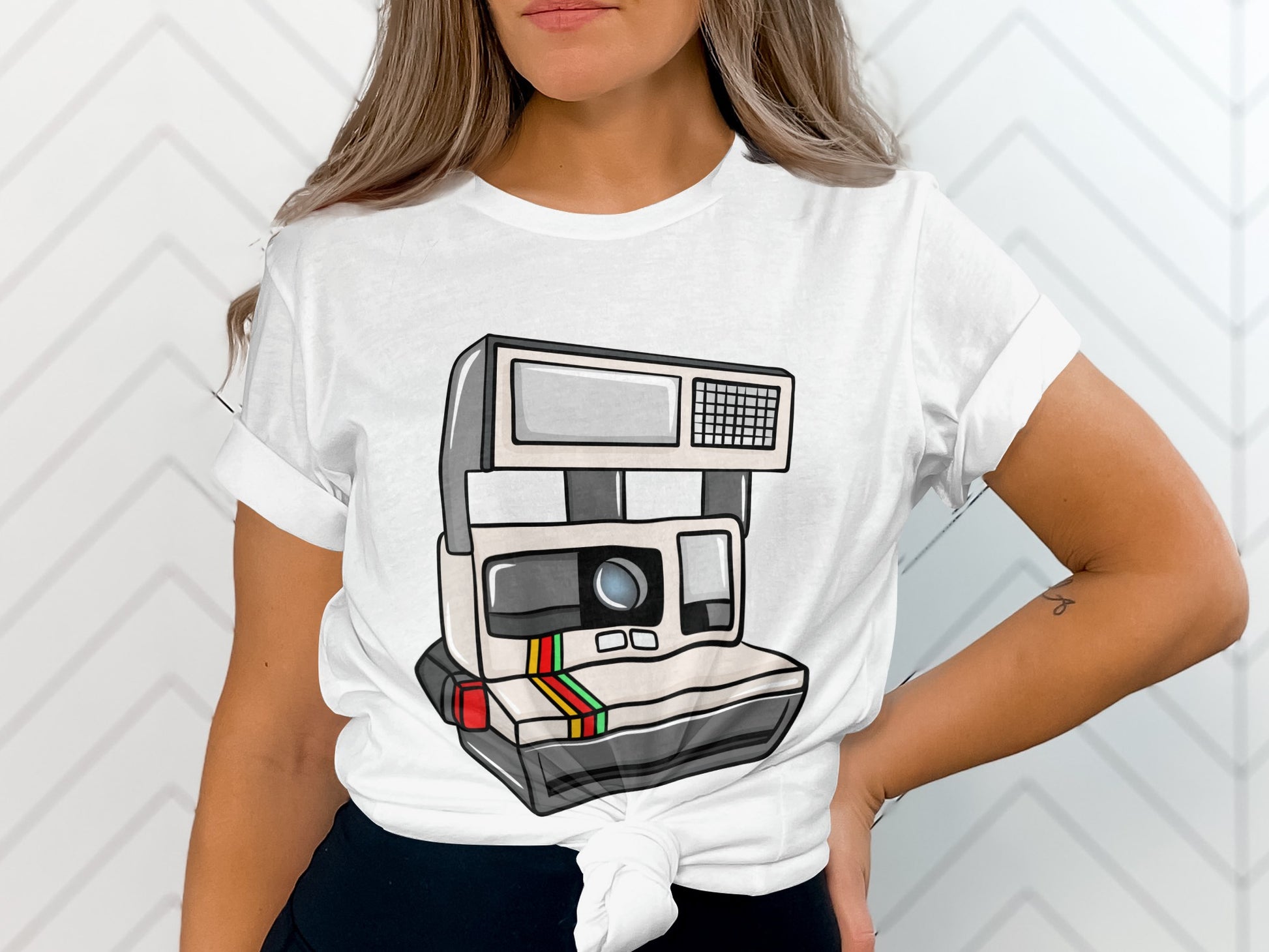 Vintage Instant Camera Graphic Women's T-shirt