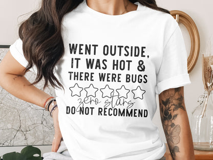 Went Outside It Was Hot Zero Stars Product