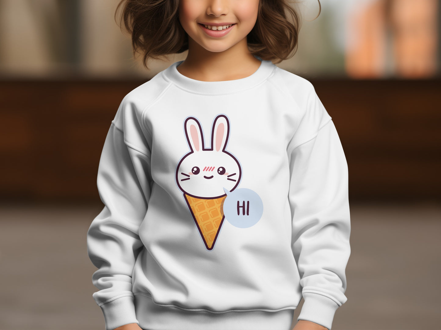 Cute Bunny Ice Cream Cone T Shirt, Kawaii Rabbit Tee, Aesthetic Graphic, Trendy Shirt, Anime Shirt, DTF Transfer, Gift Idea, Unisex T Shirt