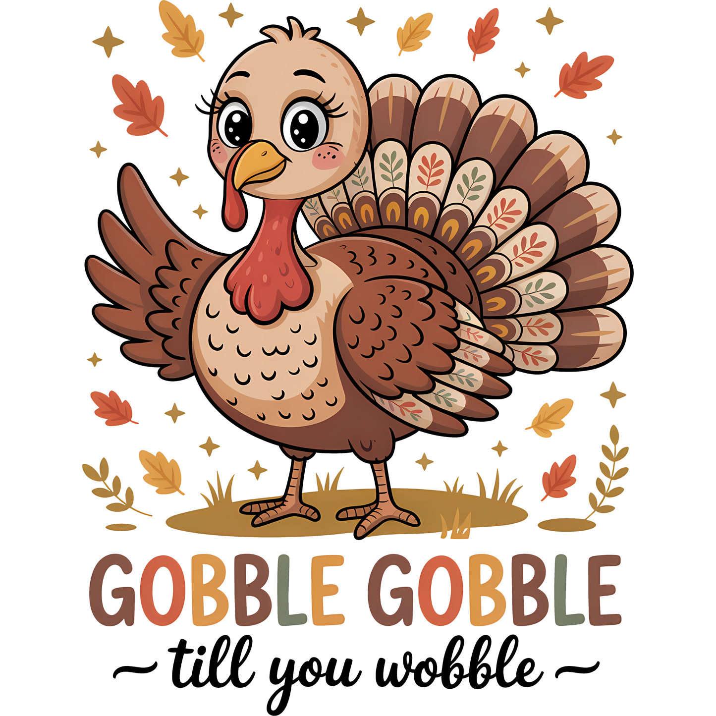 Gobble Gobble Till You Wobble Festive Decor