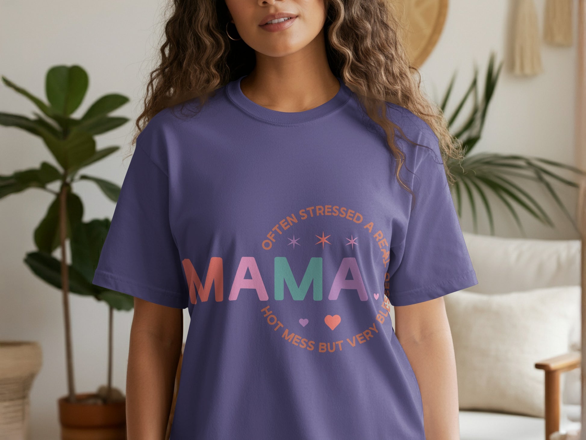Often Stressed A Real Hot Mess But Very Blessed Shirt