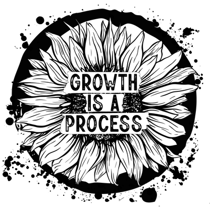 Inspirational Growth Is A Process Black and White Product