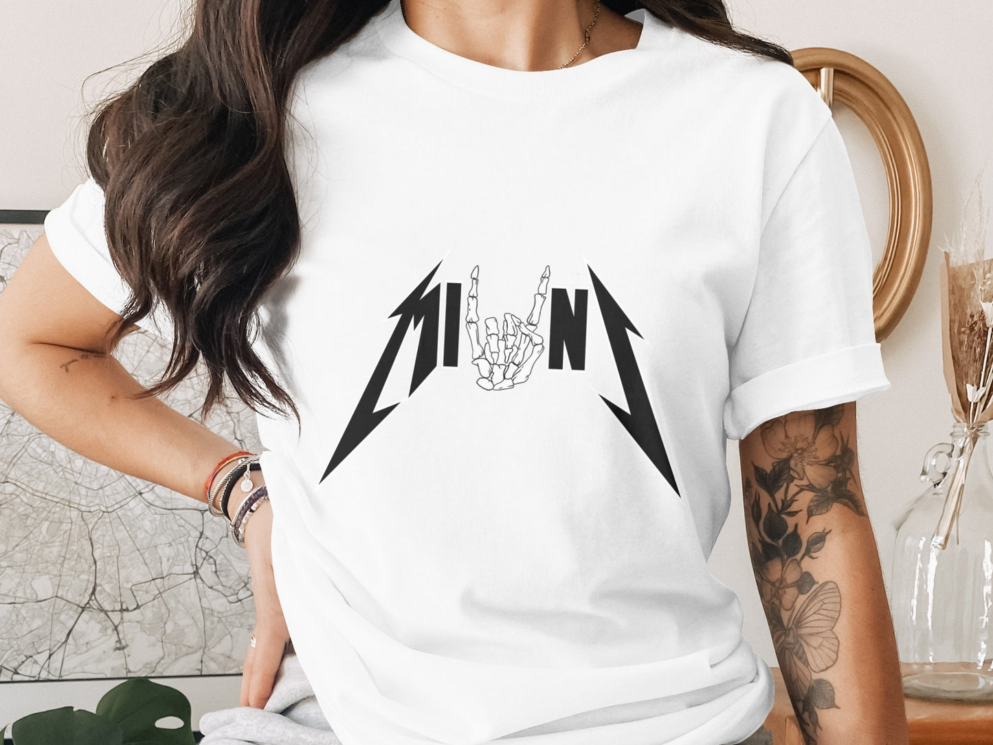 Rock On Hand Gesture Graphic Tee