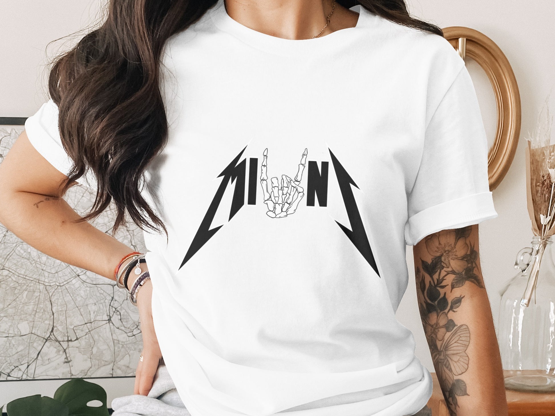 Rock On Hand Gesture Graphic Tee