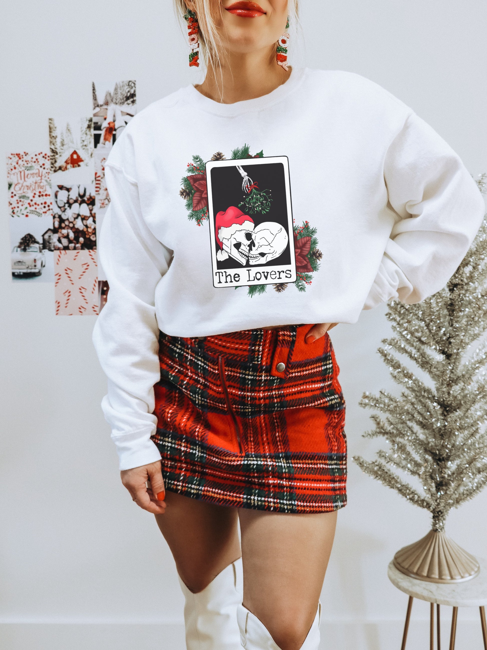 Festive Christmas The Lovers Graphic Sweatshirt