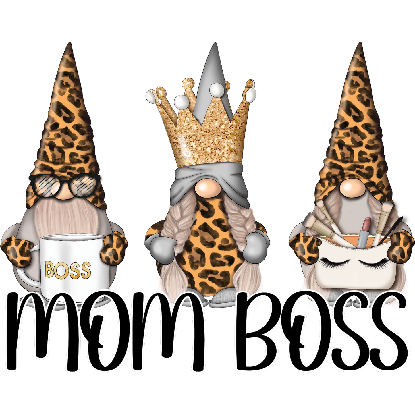 Mom Boss Leopard Print Gnomes Collection Item