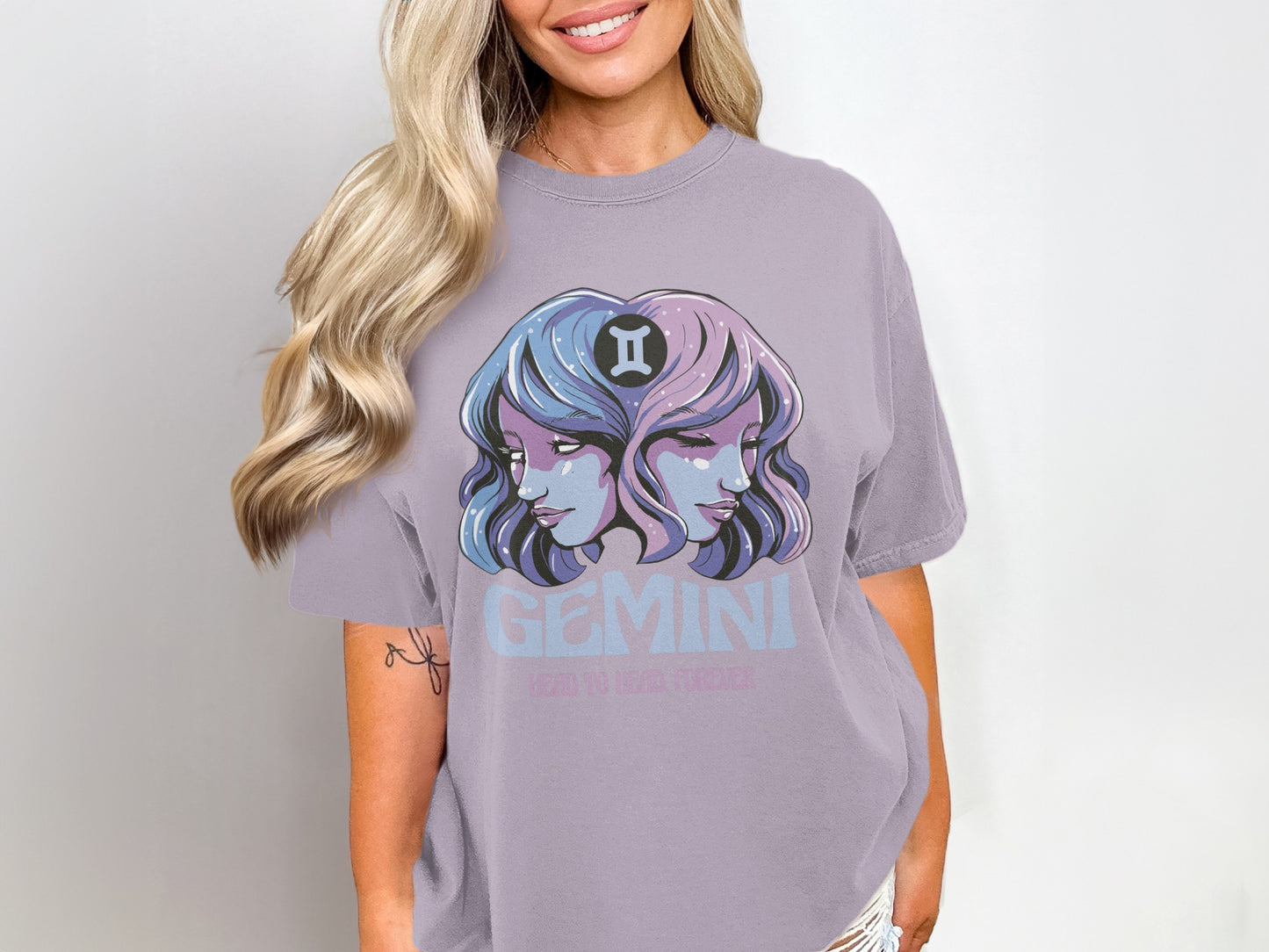 Gemini Zodiac Sign T-shirt Artistic Twin Faces Shirt