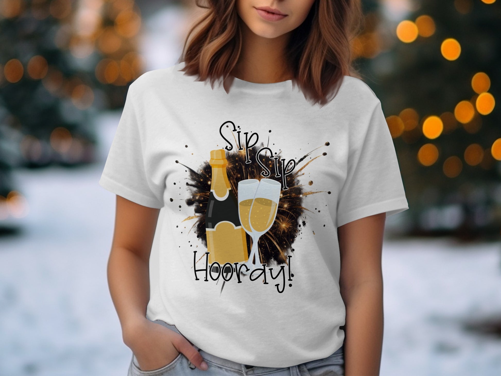 Sip Sip Hooray Champagne Celebration T-shirt