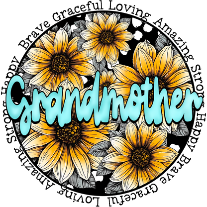 Grandmother Sunflower Floral Decorative Art