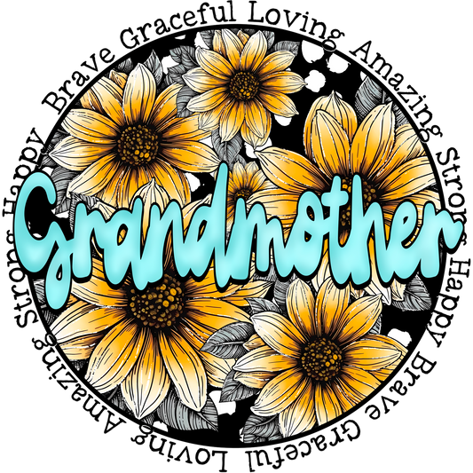 Grandmother Sunflower Floral Decorative Art