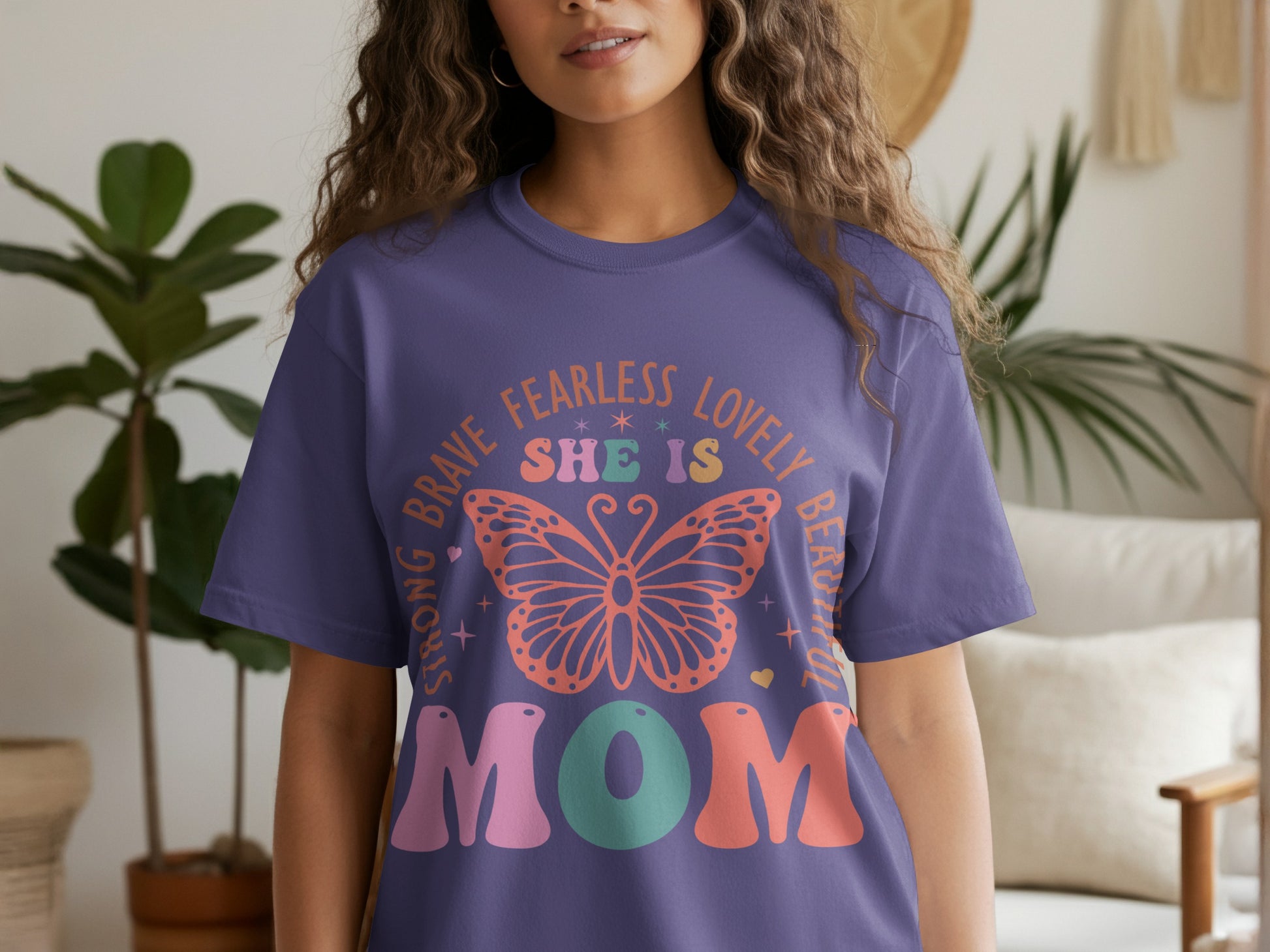 Strong Brave Fearless Lovely Beautiful Mom T-shirt